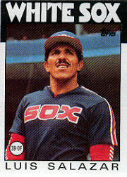 1986 Topps Baseball Cards      103     Luis Salazar